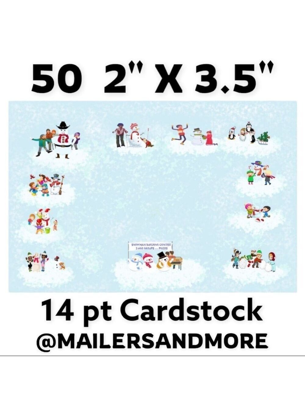 50 Snowman Contest CHRISTMAS Thank You Cards. PRICE IS FIRM